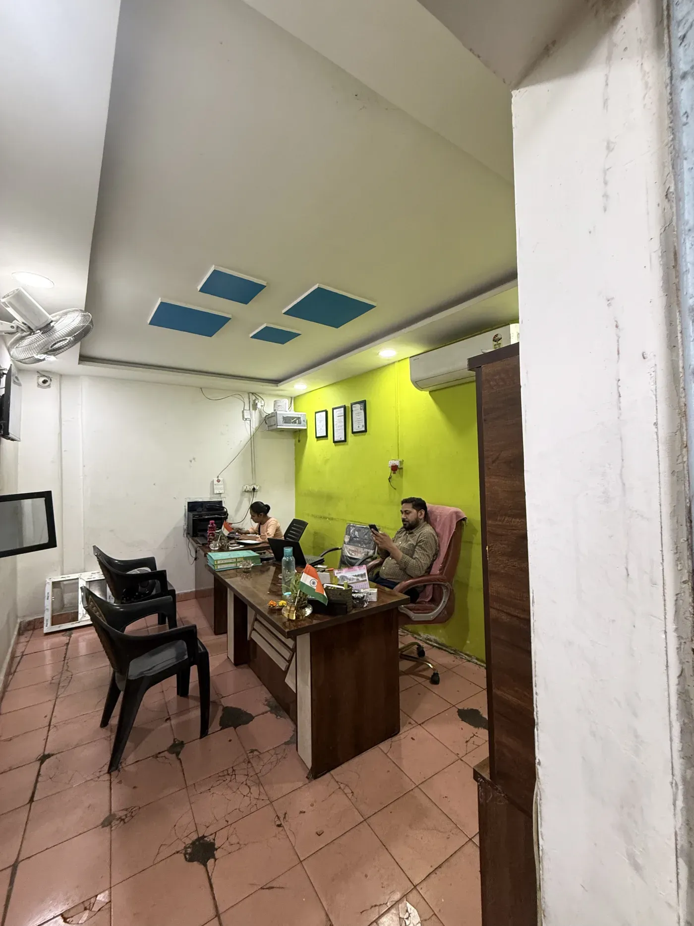Customer area inside the Shree Balaji Anodies office in Raipur
